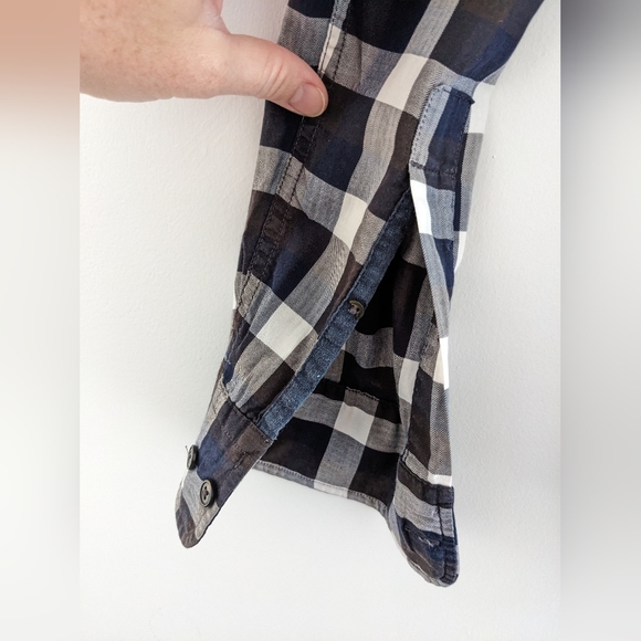 MatinQue checkered button down shirt Sz M - Picture 6 of 7